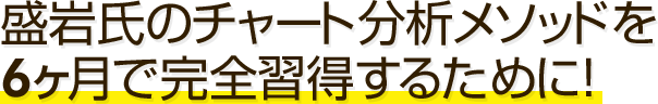 盛岩氏のチャート分析メソッドを6ヶ月で完全習得するために！